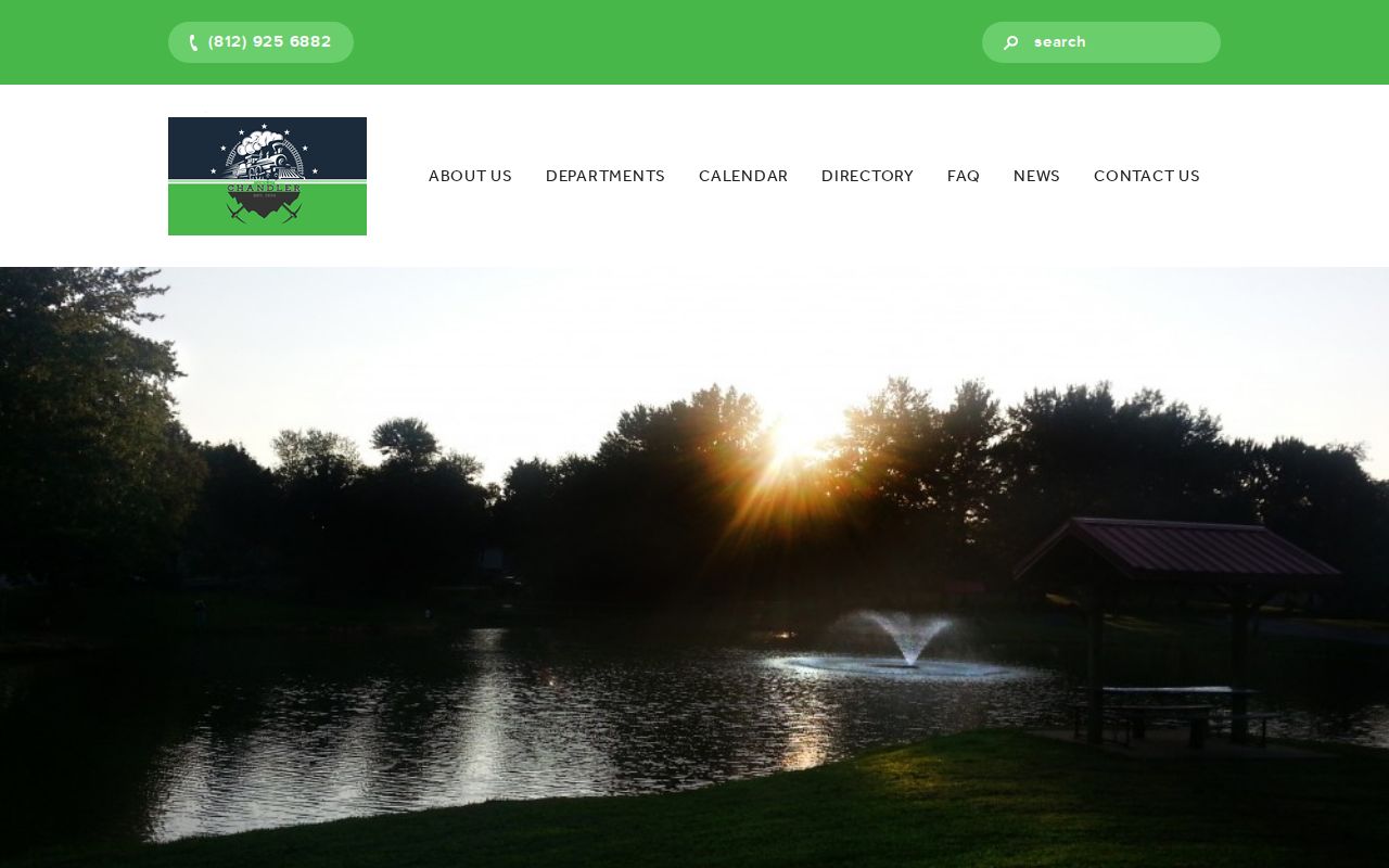 Town of Chandler official website and department navigation
