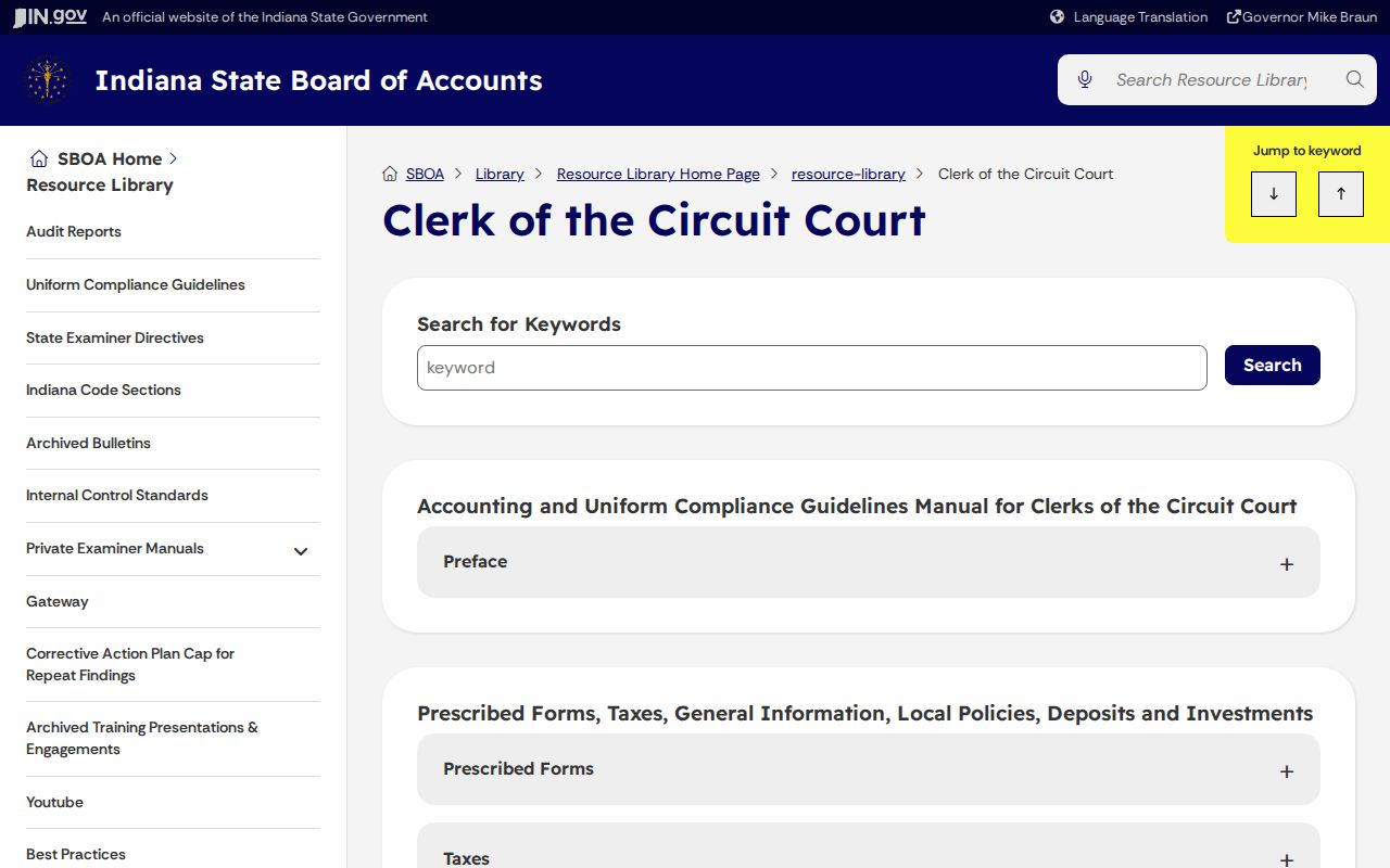 Warrick County court record copy and certification fee source