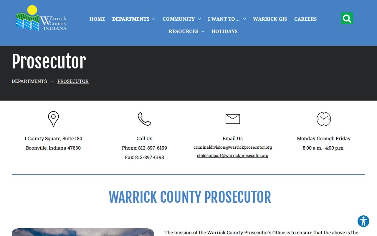 Warrick County Prosecutor infraction deferral information