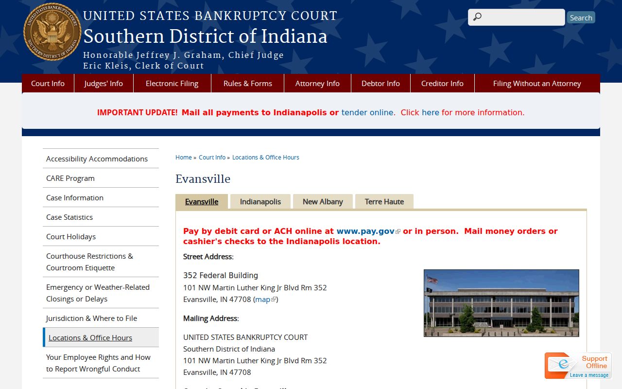 Federal bankruptcy division contrasted with Warrick County traffic records